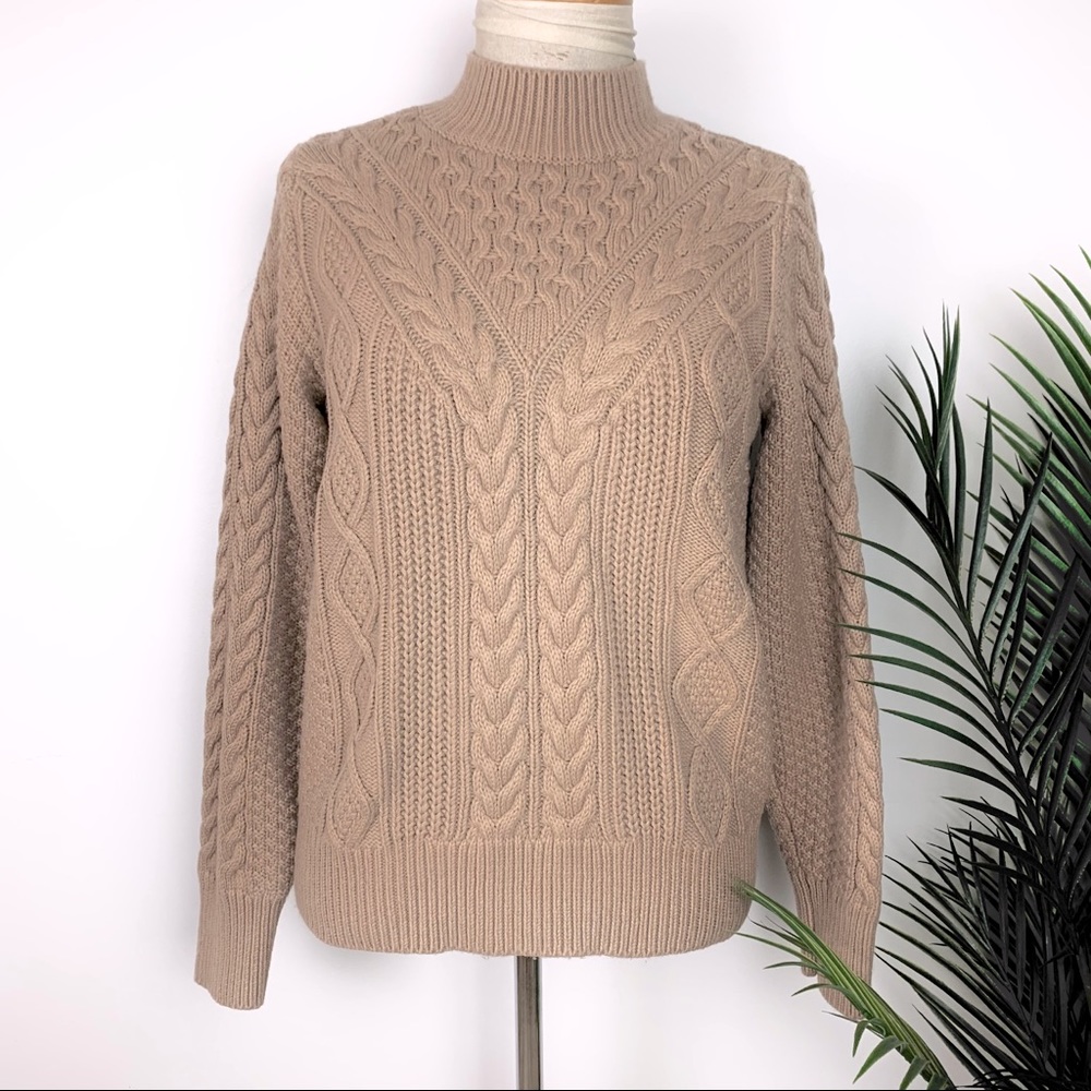 Philosophy Cable Knit Mock Neck Sweater